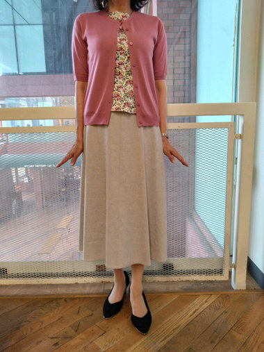 Canina Liberty Print Cut&Sewn フレンチスリーブ｜カットソー